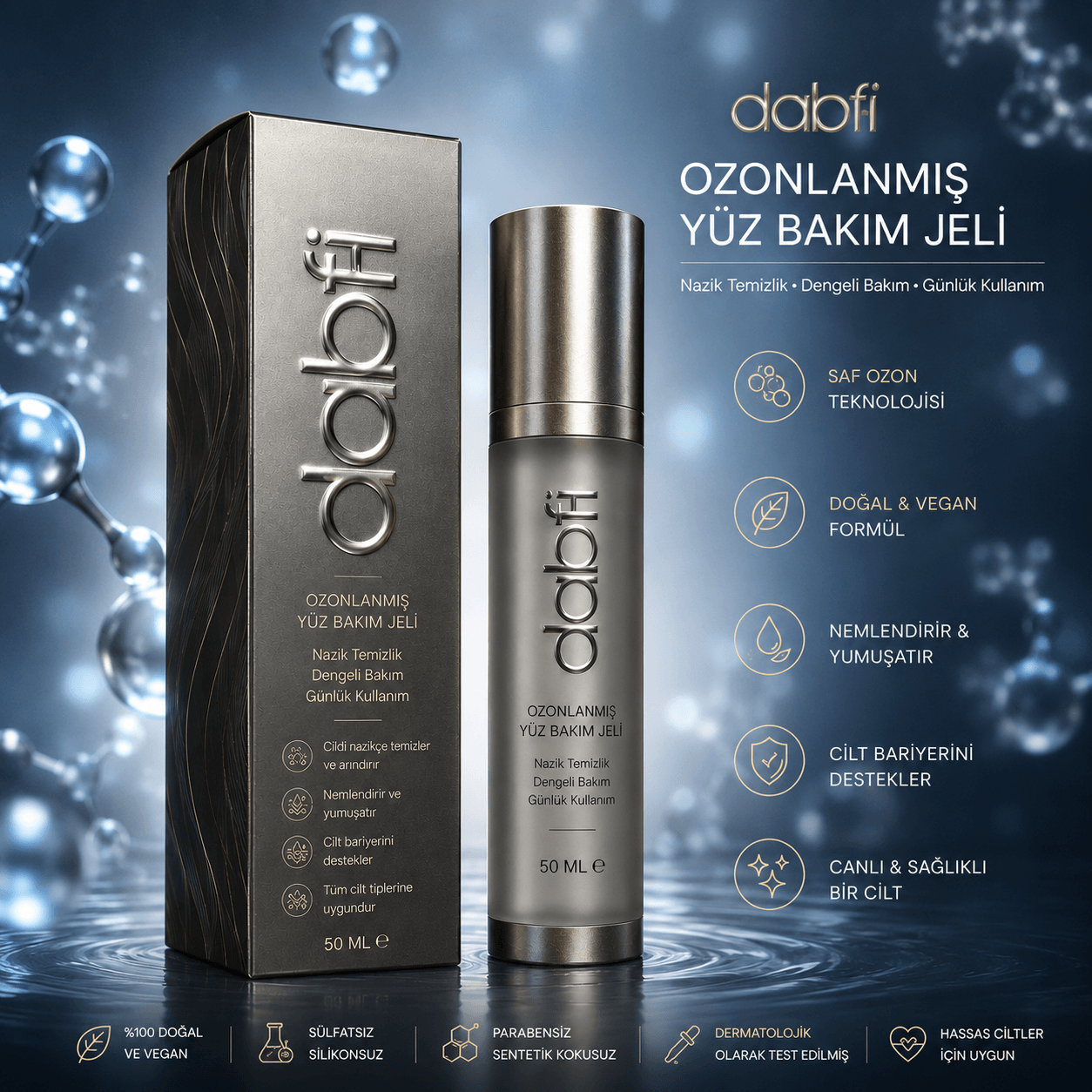 DABFI Ozonlanmış Yüz Bakım Jeli 50 ml
